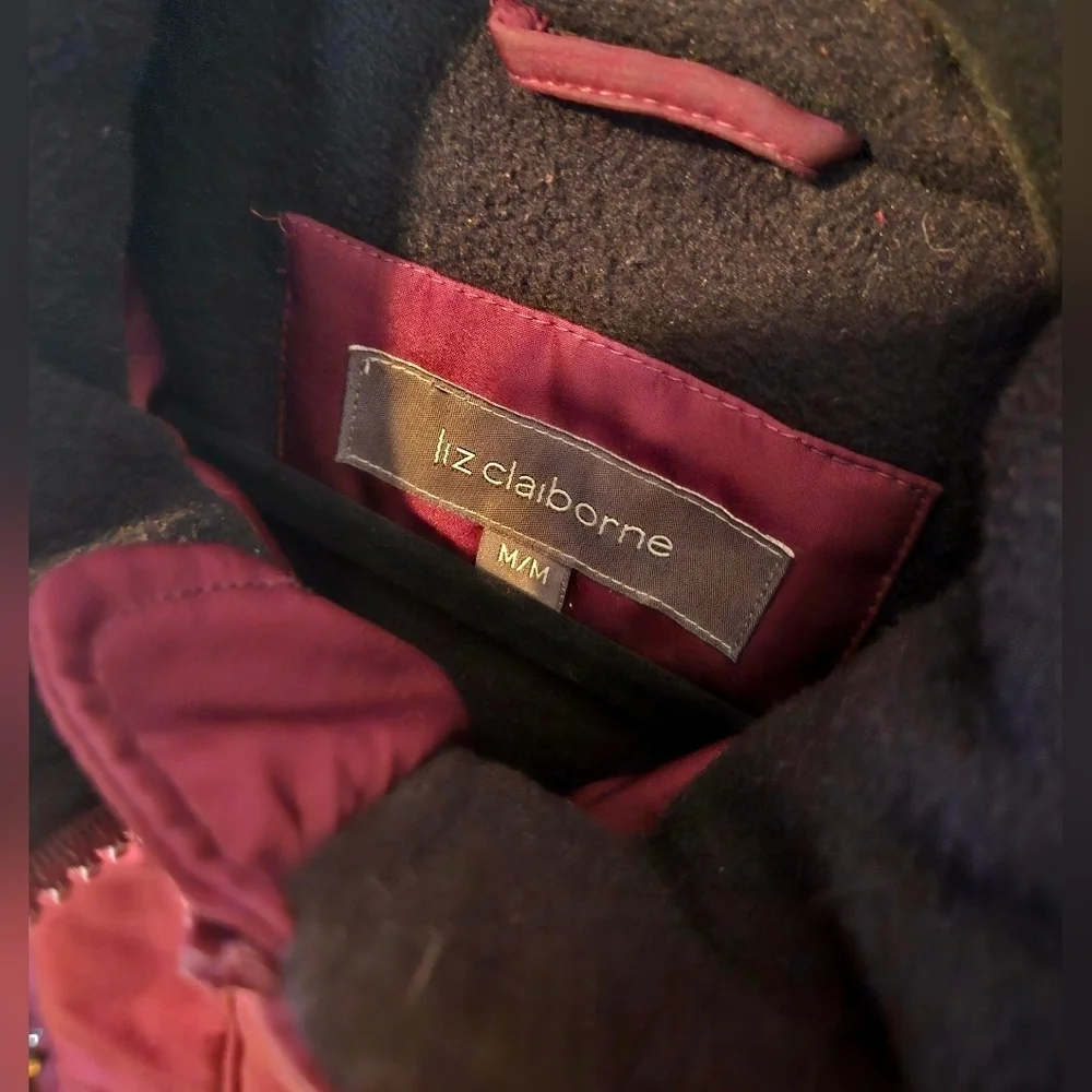 Liz Claiborne Cranberry Romance Luxury Heavyweight Insulated Winter Jacket - Picture 7 of 10